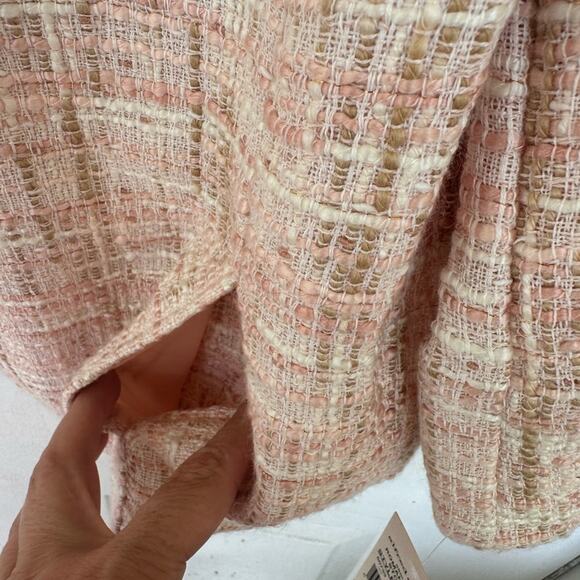 Alfred Dunner womens pink Tweed romancing the stone beaded blazer jacket 12P NWT - Picture 7 of 8